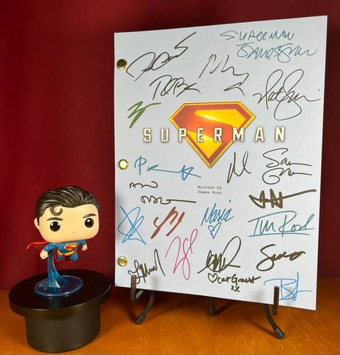 Superman 2025 script - script, signed-
