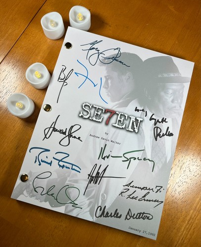 Seven script signed - seven, autograph