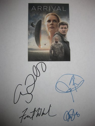 Arrival signed film script - film,